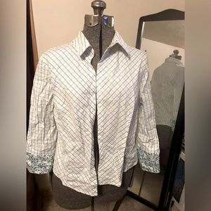 Button Up with Accent Sleeves